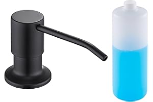 Soap Dispenser for Kitchen Sink Matte Black, Lotion Dispenser for Kitchen Sink Stainless Steel Sink Soap Dispenser 13 OZ Bott