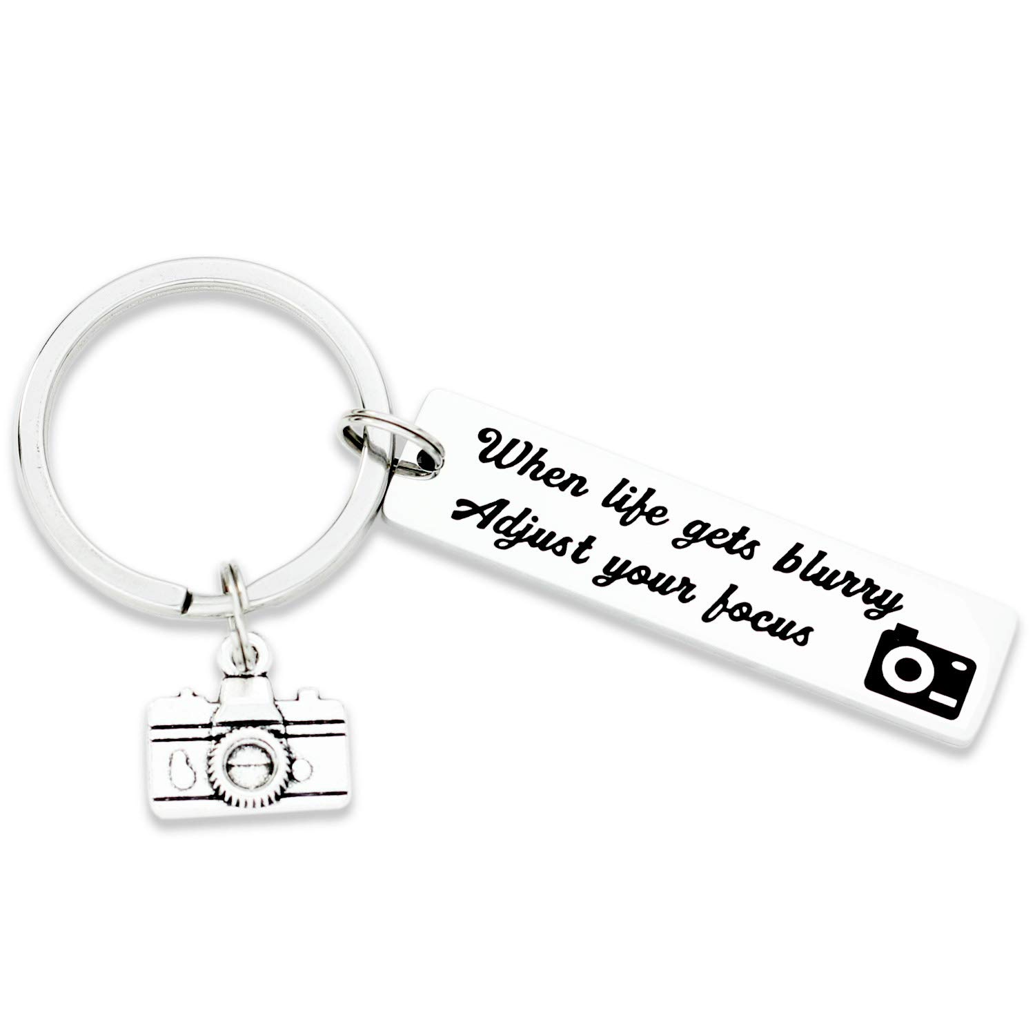 Photographer Gifts for Men When Life Gets Blurry Adjust Your Focus Keychain with Mini Camera Charm Gift Ideas for Photographers