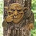 Bits and Pieces - Garden Décor - Nose Picking Elf Tree Hugger - Garden Peeker Yard Art - Whimsical Tree Sculpture Garden Decoration