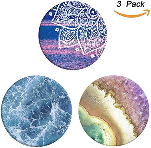 Multi-Function Mounts and Stands,Dmcyber Expanding Stand Grip Pop Mount Socket for Smartphones ,iPhone and Tablets, Pack of 3 (Ocean)
