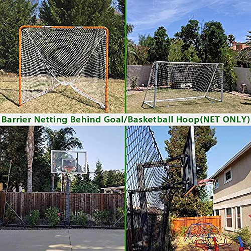 Wiseek 10'x10' Baseball Softball Backstop Nets, Heavy Duty Sports Netting Barrier Net 18 Nylon