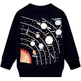 Akyzic Boys Sweatshirts Cotton Long Sleeve Crewneck Pullover Toddler Kids Winter Warm Shirt Sweater Tops 3t-8t
