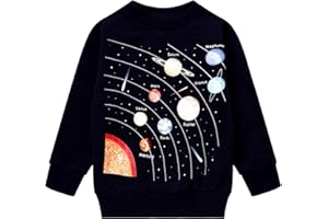 Akyzic Boys Sweatshirts Cotton Long Sleeve Crewneck Pullover Toddler Kids Winter Warm Shirt Sweater Tops 3t-8t