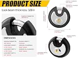 DAYGOS 70mm Stainless Disc Padlock with 3 Keys Weatherproof Heavy Duty view 2