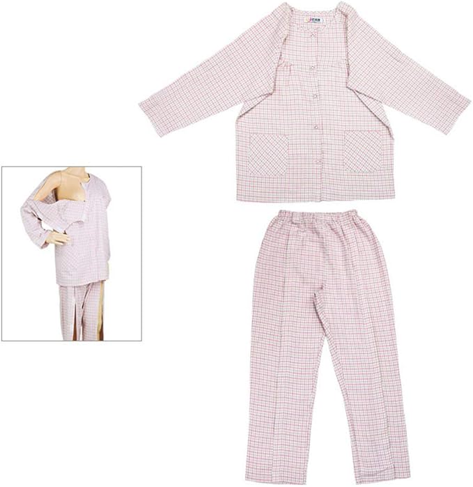 Bedridden Patient Care Long Sleeves Top/Pants, Easy To Wear Take Off