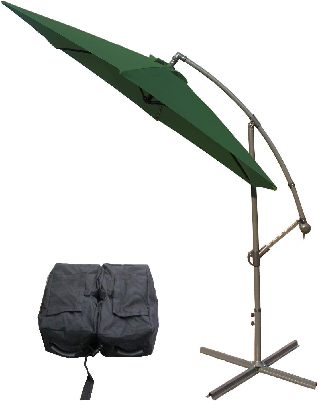Cantilever Offset Patio Umbrella 10 feet / Hanging Garden Parasol SunShade / Bistro Market