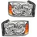 Headlight Assembly Set Headlights Driver & Passenger Side Compatible with 2005-2007 Dodge Dakota CH2502159 CH2503159