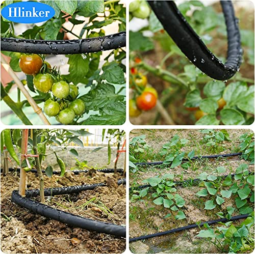 Hlinker 2026 Flat Soaker Hose 100 ft (50ft 2Packs) with Stake for photo 10