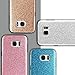 MEKO Galaxy S7 Edge Case, Shiny Sparkle Glitter Bling Case - Built-in Glitter Premium Firm Rubber Case [Scratch Resistant] for Samsung Galaxy S7 Edge- (Silver)
