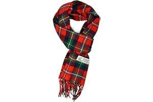 Glory Max Scottish Stewart Tartan Plaid Luxurious Winter Scarf Soft Cashmere Feel 72"x12"