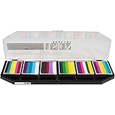 Fusion Body Art Pro Quality Professional Face Painting Palette - Leanne's Pretty Rainbow | Hypoallergenic Safe & Non-Toxic - Perfect for Full Face Designs and Cheek Art