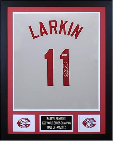 barry larkin signed jersey