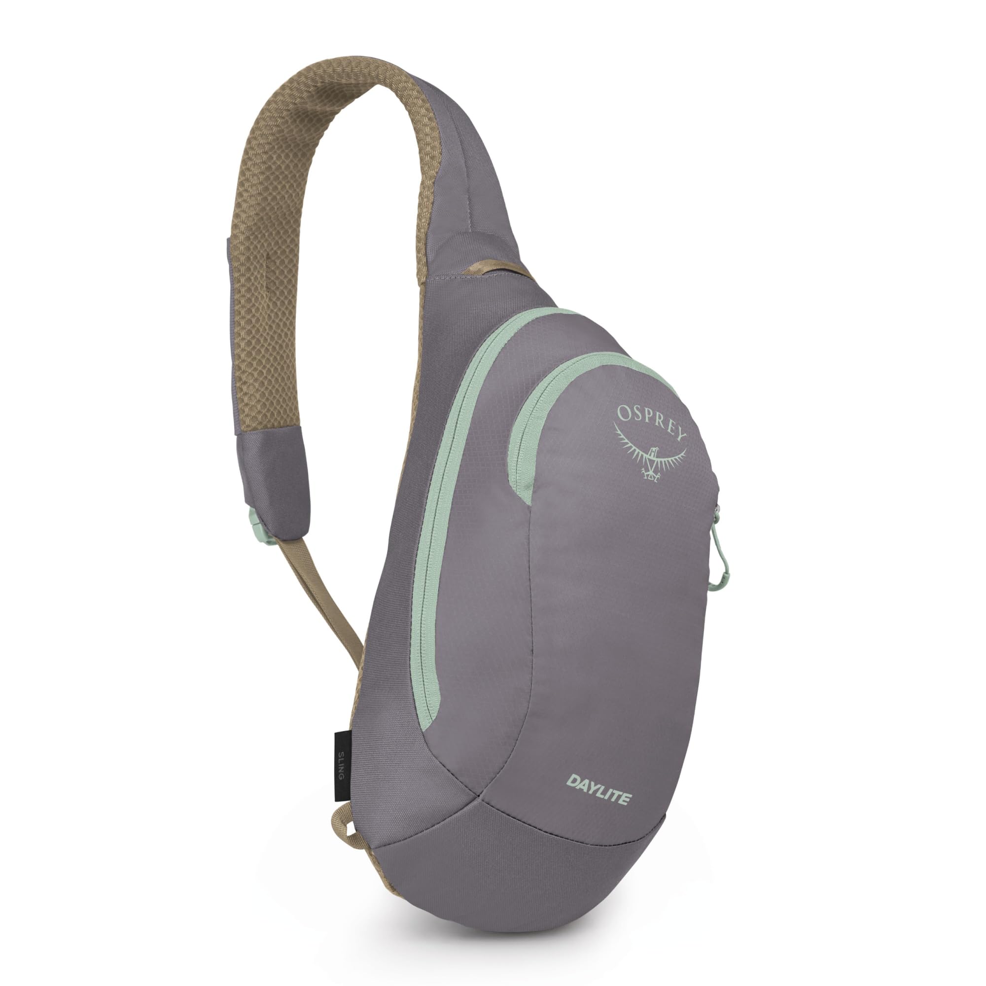Osprey Daylite Shoulder Sling Bag – Compact Crossbody Sling Backpack for Everyday Carry, Festivals, and Travel – Lightweight, Comfortable Fit for Hands-Free Convenience, Soundwave Grey Latte Brown Image