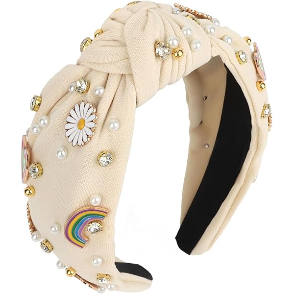Diadema Ancha De Cristal Para Mujer, Diadema Vintage Con