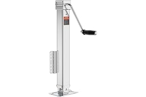 AOLINK 8000 lbs Trailer Jack, Bolt-On, 28.9" Vertical Travel, Heavy Duty, Adjustable Drop Leg, for Utility Trailer, Yacht, Boat, RV (Silvery)