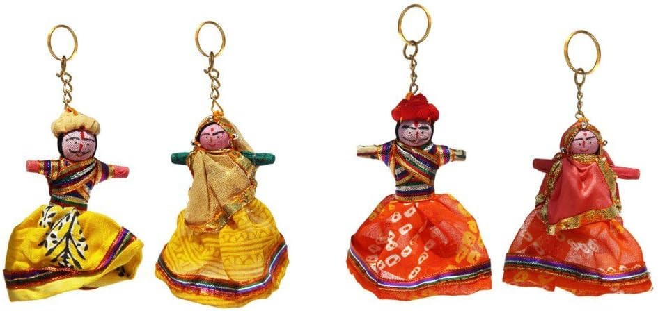 Inestimable Collection Design Set of 4 pc Key Chain in Rajasthani Folk