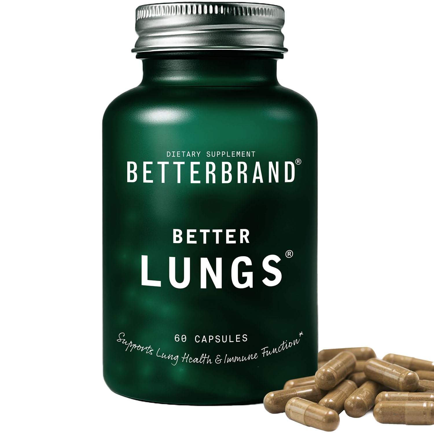 Betterbrand Mullein Leaf Extract for Lungs – Lung Support with Elderberry, Vitamin D, Ginseng & Reishi – Healthy Flow Cleanse & Immune Support– 60 Capsules