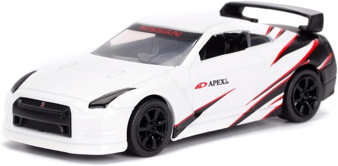 JADA 1/64 METALS JDM TUNERS 2009 NISSAN SKYLINE GT-R R35 WHITE DIECAST TOY CAR IN BLISTER PACK