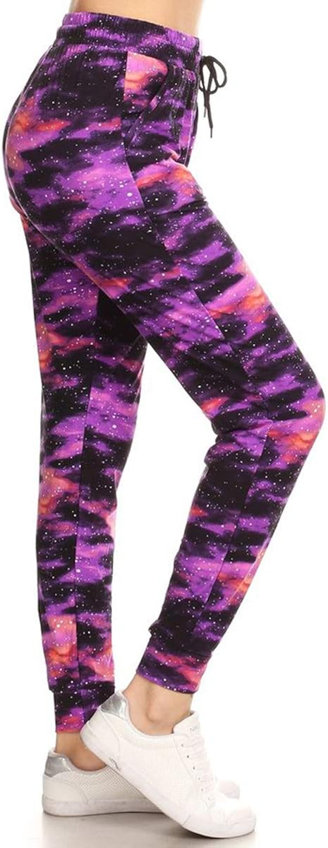 Leggings Depot Women's Popular Print High Waist Premium Jogger Track Pants(S-3X) BAT1: Clothing