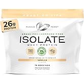 Muscle Feast Grass-Fed Whey Protein Isolate, All Natural Hormone Free Pasture Raised, Whey Isolate Protein Powder for Men and Women, Clean, Gluten-Free, Delicious Isolate Protein - Vanilla, 5lb