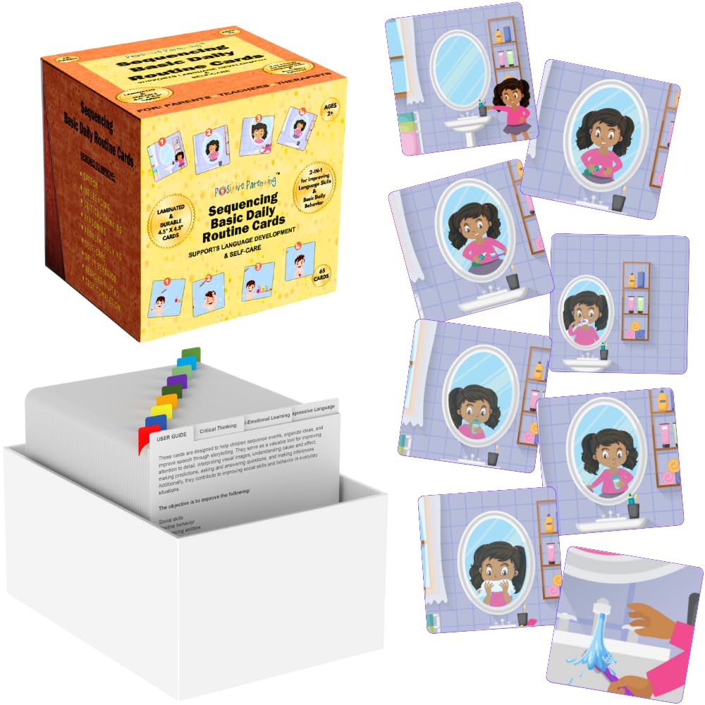 Photo 1 of Sequencing for Kids Basic Daily Routines Speech Therapy Material Social Development and Sentence Building ABA Therapy Material Speech Therapy Game English Language Bilingual Learners ESL