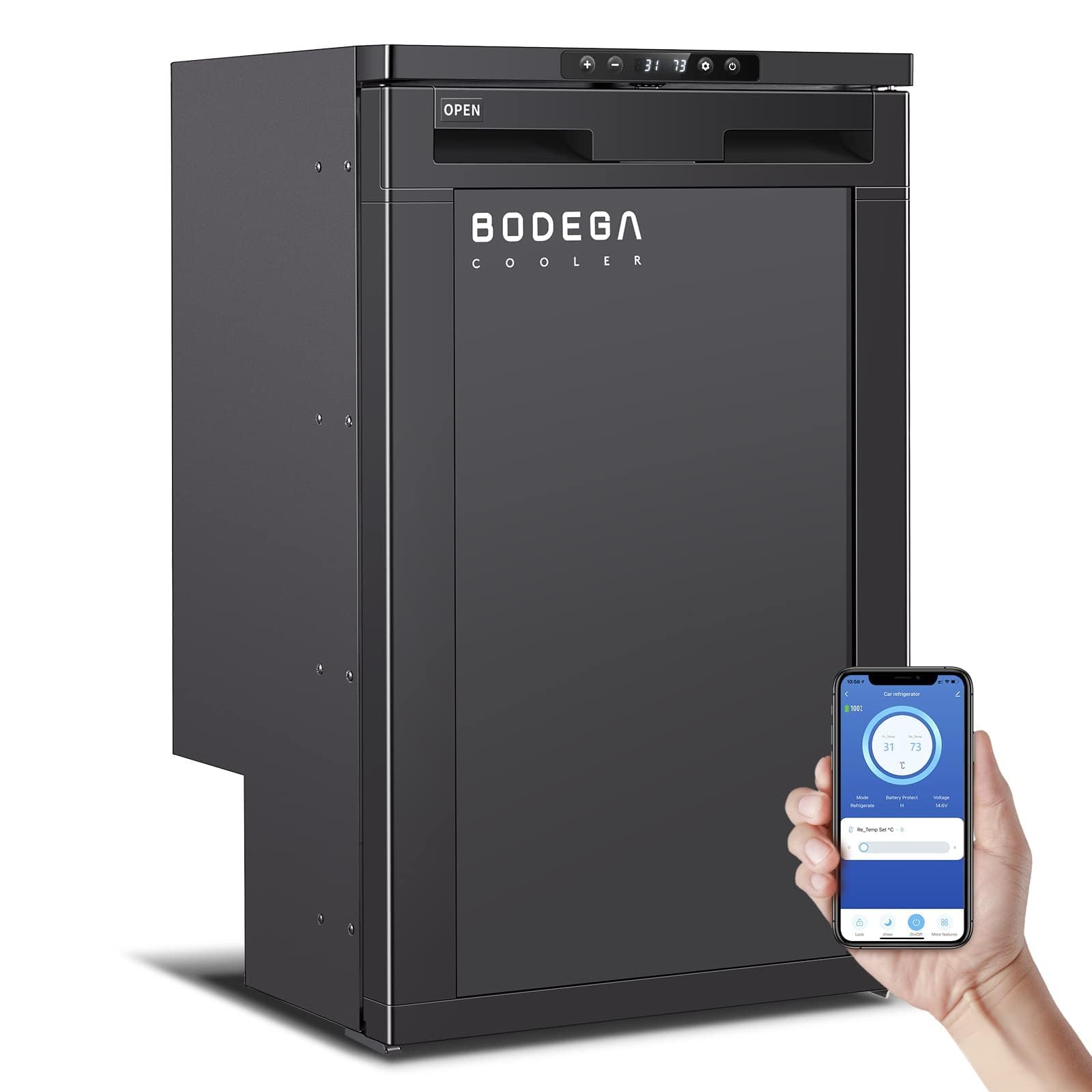 Photo 1 of **COULD BE MISSING PIECES**BODEGACOOLER 12 Volt Refrigerator, 83L RV Refrigerator APP Control, RV Fridge and Freezer, Travel Compressor Cooler with Lock, (-4?-46?) Car Fridge for Truck, RV, Camping, Boat -12/24V DC, Black