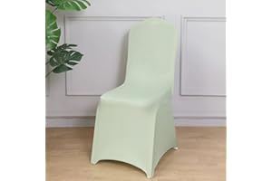EFAVORMART.COM Efavormart 10 PCS Spandex Stretch Sage Green Chair Covers Universal Banquet Chair Covers for Party Dining with Foot Pockets Washable Wedding Chair Slip Covers for Outdoor