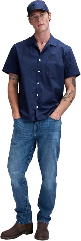 - Camicia Uomo - Vestibilità Comoda - Resort Shirt - Mood Indigo