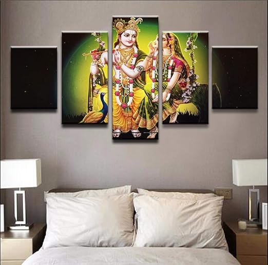 Lona Moderna Imagenes Impresas Arte De La Pared 5 Panel India Mito