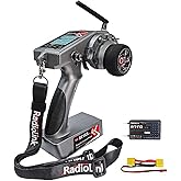 DTXMX RC6GS V3 7CH RC Transmitter &amp; R7FG Receiver for Cars, Boats Radiolink | Gyro Receiver 7 Channels 2.4Ghz | Voltage Telemetry | 30 Models Storage