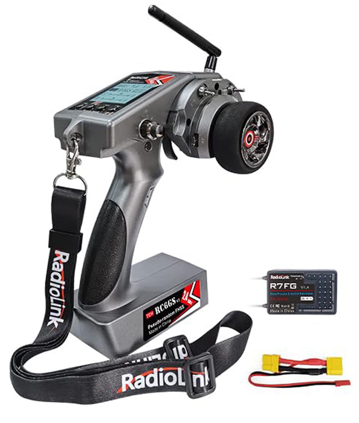 Photo 1 of DTXMX RC Radio Transmitter, Radiolink RC6GS V3 7 Channels Controller and R7FG Gyro Receiver, 2.4Ghz Voltage Telemetry & Long Range Control 30 Models Storage for RC Car, Boat, Tanks, Crawler, Buggy