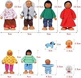 Aolso Wooden Doll Family Set 11 Pieces for Dollhouse Play, 5–10 cm Figures view 2