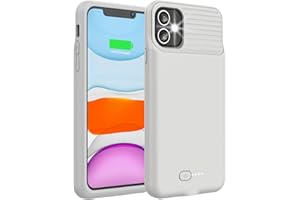 ATGIH Battery Case for iPhone 11/ XR, Real 6000mAh Slim Portable Protective Charger Case Rechargeable Extended Battery Charging Case for iPhone 11 /XR （6.1 inch），Grey