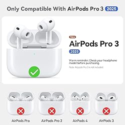 Ljusmicker for AirPods Pro 3 Case 2025 with Cleaner