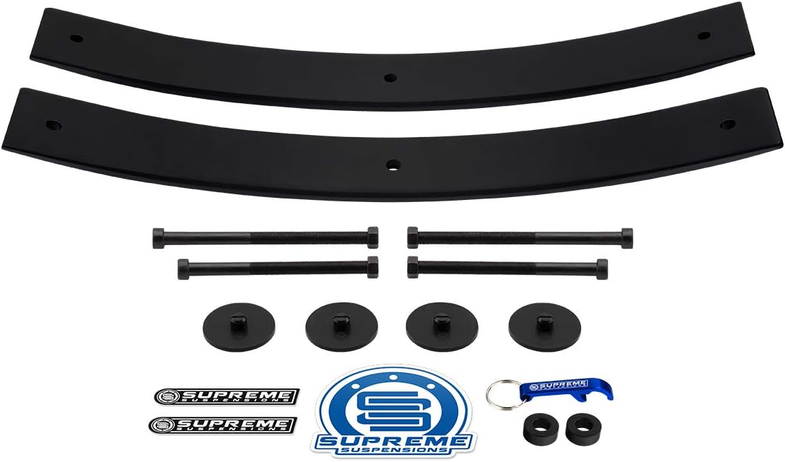 Supreme Suspensions - Rear Leveling Kit for 1988-1999 Chevrolet & GMC K1500 K2500 K3500 4x4 | 2" Rear Add-A-Leaf Suspension Lift Kit (21.5" Short AAL)
