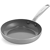 GreenPan Chatham Tri-Ply Stainless Steel Healthy Ceramic Nonstick 8" Frying Pan Skillet, PFAS-Free, Induction Suitable, Dishwasher Safe, Silver