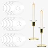 24 Pcs Candle Drip Protectors Bulk for Candlesticks Metal Candle Wax Catcher Plate Candle Bobeches Round Candle Rings for Tapers Candle Drip Guard for Wedding Holiday Party Dinner Church (24, White)