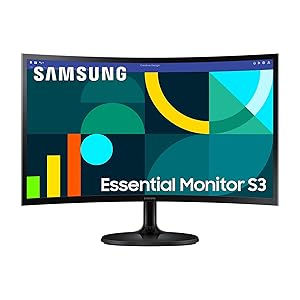 Samsung Monitor S36GD (S24D362), Curvo (1800R), 24”, 1920×1080 (Full HD), VA, 100Hz, 4ms (GtG), D-Sub, HDMI, Ingresso Audio, Eye Saver Mode, Flicker Free
