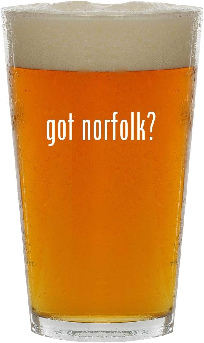 got norfolk? - 16oz Clear Glass Beer Pint Glass