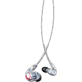 Shure SE846 Gen 2 Sound Isolating Wired Earphones - Clear | Flagship in-ear monitors with four drivers and customizable sound; includes 64-inch detachable cable