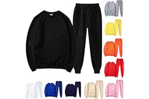 WWPPAION Men'S Tracksuits 2 Piece Set Casual Outfits Crewneck Sweatshirt Tracksuit & Joggers Sweatpants Sweatsuit Set