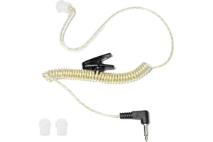 UAYESOK 3.5mm Listen Only Earpiece for Radio Speaker Mic, Balanced Armature Driver, Law Enforcement Surveillance Headset, Cov