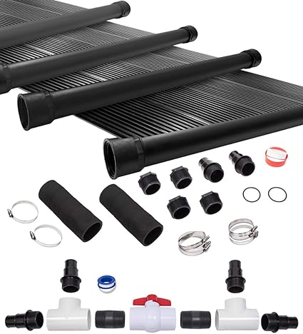 sunquest sistema de calentador solar para piscina de 2 pies x 20 pulgadas con kit desviador