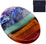 Violotoris 7 Chakra Thumb Worry Stone Anxiety Relief Crystal Palm Stone view 1