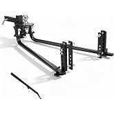 VEVOR Weight Distribution Hitch, 14000 lbs Max Towing & 1400 lbs Max Tongue, Weight Distributing Hitches Kit with Sway Contro