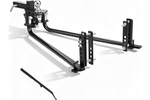 VEVOR Weight Distribution Hitch, 14000 lbs Max Towing & 1400 lbs Max Tongue, Weight Distributing Hitches Kit with Sway Contro