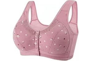 MAISDGOP Sports Bras for Women Front Close Button Cotton Bra Comfy No Wire Buckle Underwear Casual Sexy Breathable Lingerie