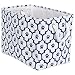 DII Bone Dry Medium Rectangle Pet Toy and Accessory Storage Bin, 16x10x12", Collapsible Organizer Storage Basket for Home D&eacute;cor, Pet Toy, Blankets, Leashes and Food-Navy Lattice Paw Print