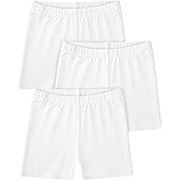 Somaibo 3 Pack Girls Bike Shorts Kids Cartwheel Basic Cotton Under Dress Biker Shorts for Running Dance