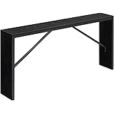 MAHANCRIS Console Table, 158 cm Long Sofa Table Behind Couch, Narrow Entryway Table with Angled Metal Frame, Industrial Conso